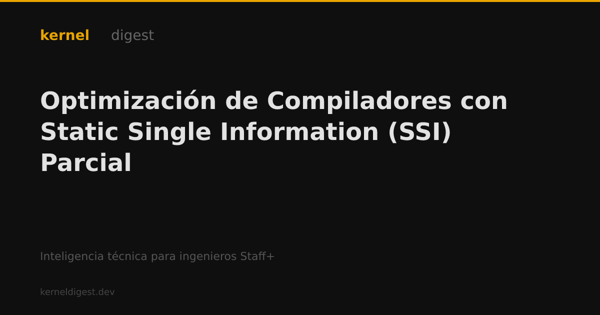 Optimización de Compiladores con Static Single Information (SSI ...